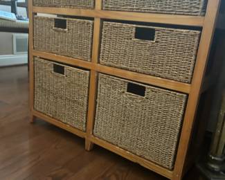 Storage shelf with baskets