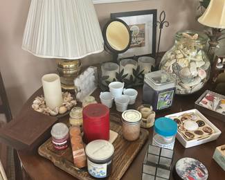 Candles, beach decor