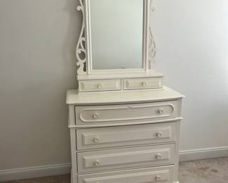 White ornate dresser