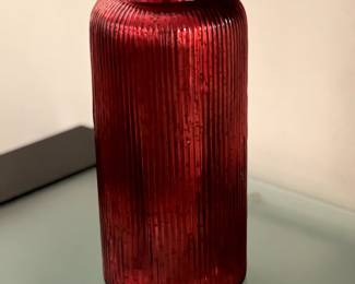 Red tall vase