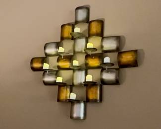 Wall Candelabra with working LED flickering candles and remote