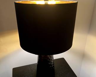 Modern Gold Foil lampshade and Lamp