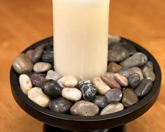 Candle pebble ornament