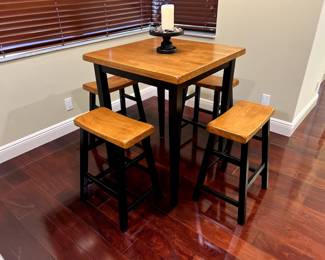 Breakfast Nook Table and four stools