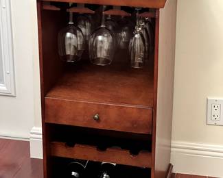 Wine and Wine Glass Rack. Three wines included!