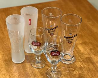 Beer glass collection, many more not photographed