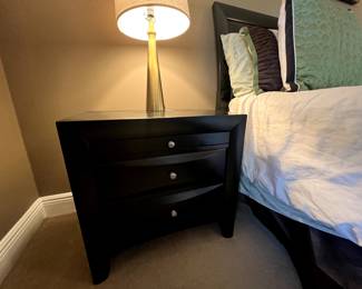 Bedside Table and Gold base modern lamp