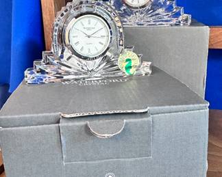 Two Waterford, Crystal Clocks