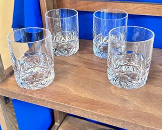 Set of four Waterford rocks glasses