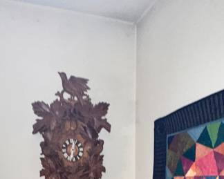 Cuckoo clock , quilt wall hanging