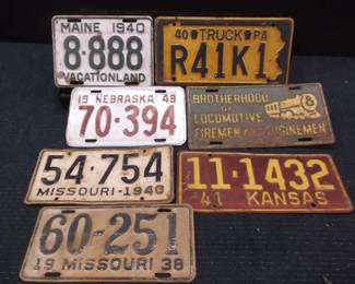 Vintage License Plate
