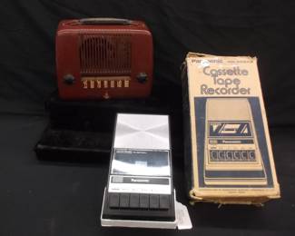 Vintage Radio and Cassette Tape Recorder