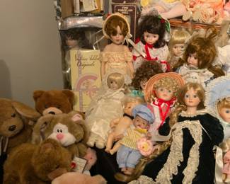 Doll and vintage toy collection Room