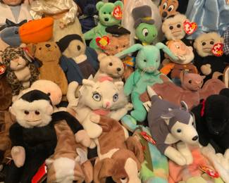 Doll and vintage toy collection, TY beanie babies, bears