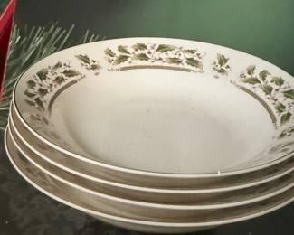 Christmas rimmed bowls