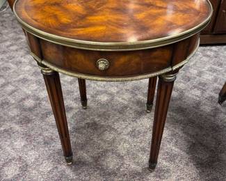 Theodore Alexander Round Occasional Table w/ Drawer