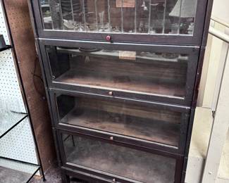 Lundstrom 4-Stack Barrister Bookcase w/ Leaded Glass