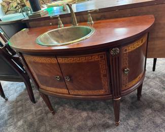 Mahogany Demilune Vanity