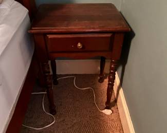 ANTIQUE BEDSIDE TABLE. $35.