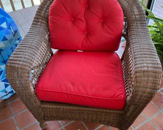 A PAIR OF THESE WICKER CHAIRS. $50 EACH.