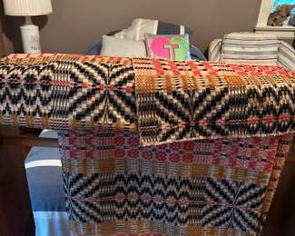 ANTIQUE HAND WOVEN QUILT.