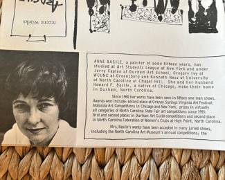 WE HAVE GREAT ART WORK AT THIS SALE. MUCH OF THE ART WAS DONE BY ANNE BASILE, A WELL KNOWN LOCAL ARTIST AND MY CLIENT'S SISTER. DON'T MISS THE OPPORTUNITY TO OWN A PIECE OF HER WORK.