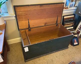ANTIQUE BLANKET CHEST. $95.