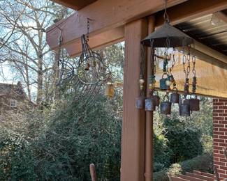 LOTS OF WIND CHIMES.