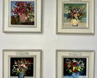Beautiful small flower paintings.
