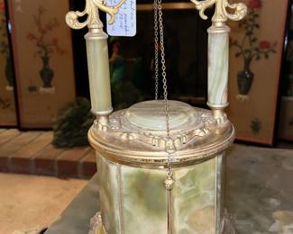 Antique onyx musical cigarette box