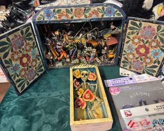 Claudio Jimenez Handmade Retablo Folk Art Day Of The Dead Skeleton Party 