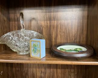 Flint Glass Giant Bullseye Excelsior Pattern Basket - 