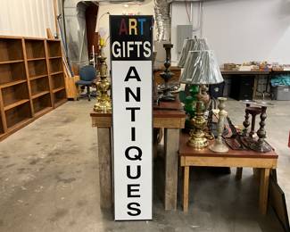 Tall Antiques Sign