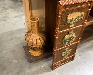 Floor Rattan Wicker Vase