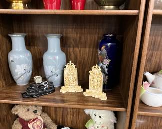 Japanese Ceramic Vases - Avon Natchez Steamboat Aftershave Decanter - 