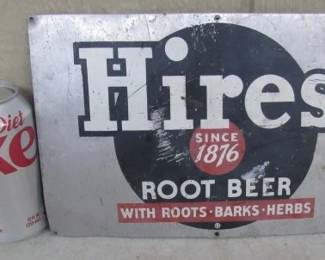 Metal Hires Root Beer Sign
