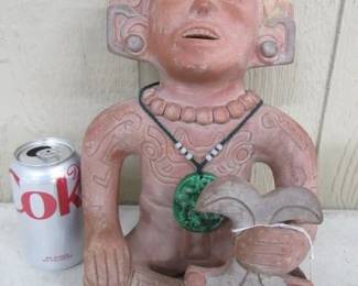 Statue w/Jade Necklace