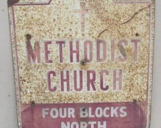 Metal Church Sign