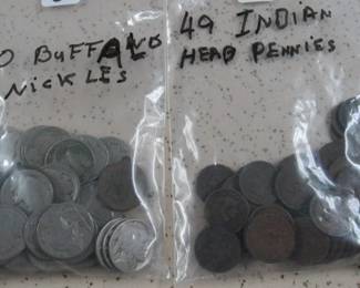 Buffalo Nickels & Indian Head Cents 