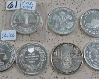 1 oz. Silver Rounds