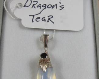 Sterling Dragons Tear Necklace