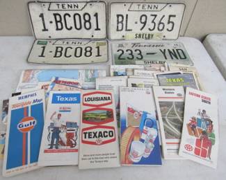 Road Maps & License Plates