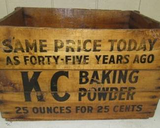 KC Baking Powder Wood Box