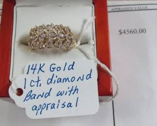 14K 1 ct. Diamond Band