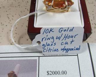 10K Citrine Ring