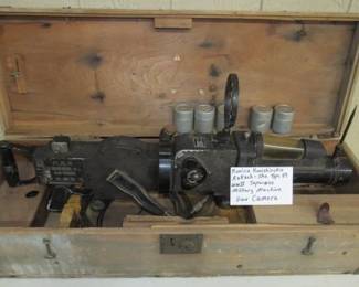 WWII Japanese Military Machine Gun Camera in Wood Crate