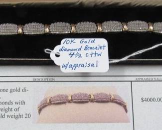 10K Gold Diamond Bracelet