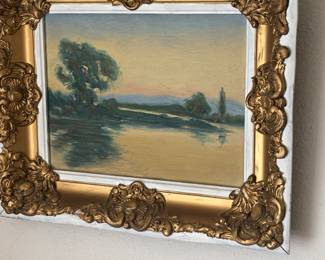 Antique painting and frame 