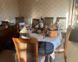 Dining room table and chairs