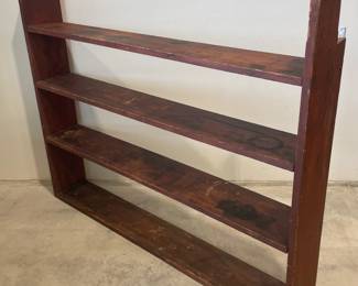 Hanging Wall Shelf in Old Red Paint